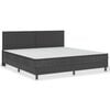 vidaXL Sommier &agrave; lattes de lit Gris fonc&eacute; Tissu 200x200 cm