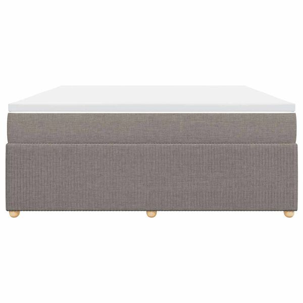 vidaXL Sommier &agrave; lattes de lit avec matelas Taupe 180x200 cm Tissu