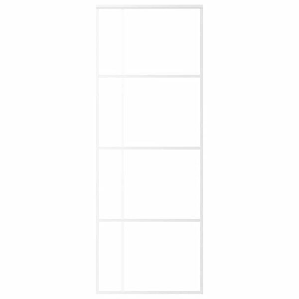vidaXL Porte coulissante Verre ESG d&eacute;poli et aluminium 76x205 cm Blanc