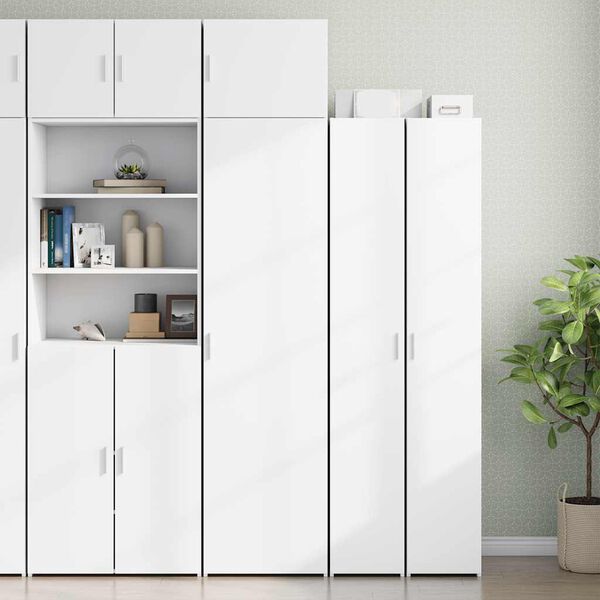 vidaXL Armoire de rangement mince blanc 50x42,5x225 cm