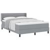 vidaXL Lit &agrave; ressorts avec matelas Gris clair 200 x 160 cm Polyester
