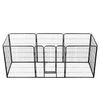 vidaXL Parc pour chiens 8 panneaux Acier 80 x 100 cm Noir