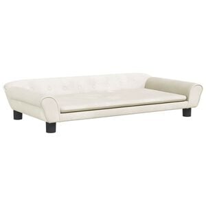vidaXL Lit pour chien cr&egrave;me 100x50x21 cm velours