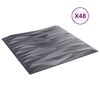 vidaXL Panneaux muraux 48 pcs Gris pierre 50 x 50 cm Mousse XPS
