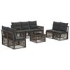 vidaXL Ensemble de canap&eacute; de jardin 8 pcs Gris et Gris fonc&eacute; polyrotin