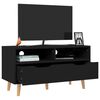 vidaXL Meuble TV noir 90x40x48,5 cm bois d'ingénierie