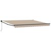 vidaXL Auvent R&eacute;tractable Beige 400 &times; 300 cm Polyester et Aluminium