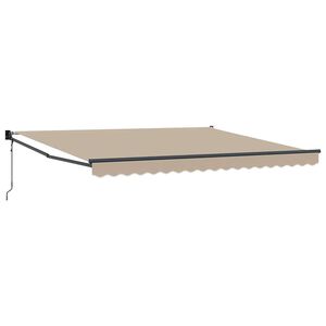 vidaXL Auvent R&eacute;tractable Beige 400 &times; 300 cm Polyester et Aluminium
