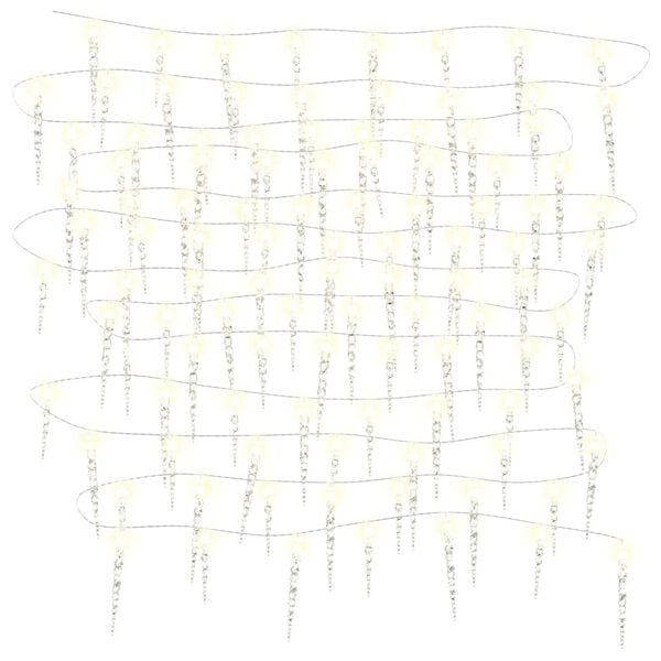 vidaXL Guirlande lumineuse de Noël 100 LED Blanc chaud 10 m Acrylique PVC