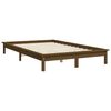 vidaXL Cadre de lit sans matelas marron miel 120x200 cm bois massif