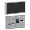 vidaXL Set de Cabinet d'Outils et Pegboard avec étagère 3 pcs Noir