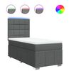 vidaXL Sommier &agrave; lattes de lit et matelas Gris fonc&eacute; 90x190 cm Tissu
