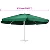 vidaXL Tissu de remplacement pour parasol d'ext&eacute;rieur Vert 610 cm