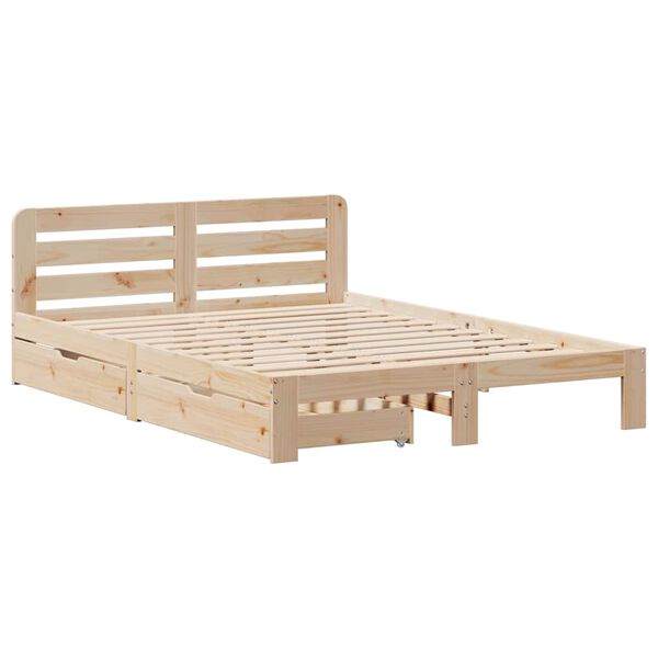 vidaXL Cadre de lit sans matelas 160x200 cm bois massif de pin