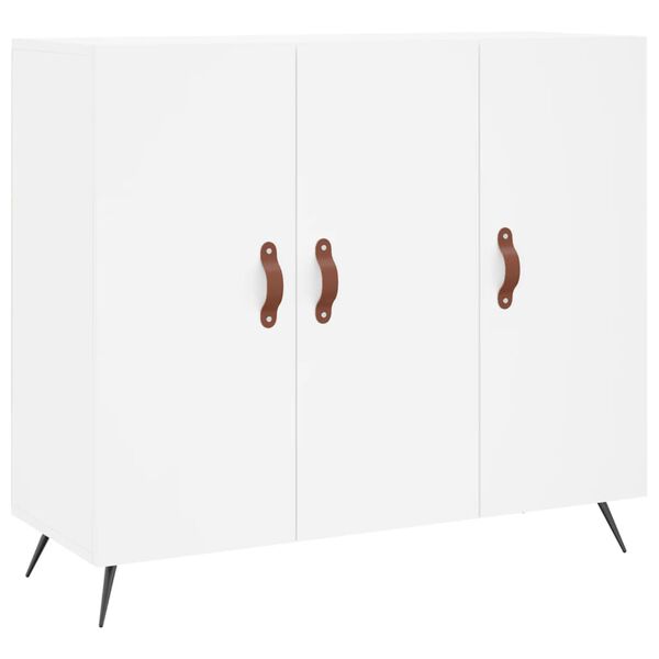 vidaXL Buffet blanc 90x34x80 cm bois d'ingénierie