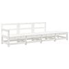 vidaXL Salon de jardin 4 pcs blanc bois de pin massif