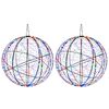 vidaXL Lumi&egrave;re de finial de No&euml;l 2 pc 1900 LED Multicolore