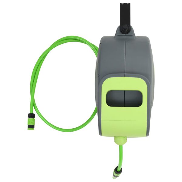 vidaXL Enrouleur tuyau d'eau r&eacute;tractable automatique fix&eacute; mur 30+2 m