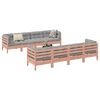 vidaXL Salon de jardin 9 pcs avec coussins sapin de douglas solide