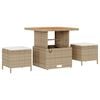 vidaXL Ensemble de canapé de jardin 9 pcs Beige polyrotin