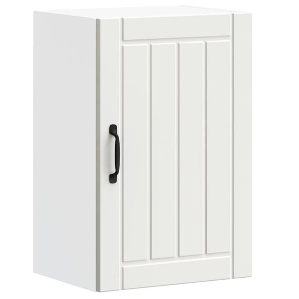 vidaXL Armoire murale de cuisine Lucca blanc bois d'ing&eacute;nierie