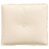 vidaXL Coussin de Dos Cr&egrave;me 50 x 45 cm Tissu en velours c&ocirc;tel&eacute;
