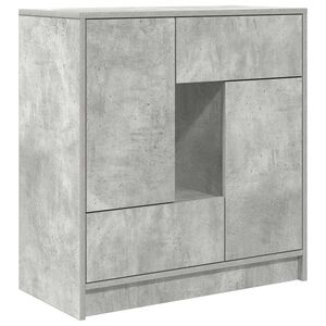 vidaXL Buffet avec tiroirs et portes gris b&eacute;ton 70,5x34x74,5 cm