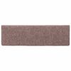 vidaXL Tapis d'escalier autocollants 15 pi&egrave;ces 65 x 21 x 4 cm marron clair Bord rectangulaire
