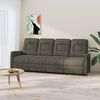 vidaXL Fauteuil de massage inclinable à 4 places gris foncé