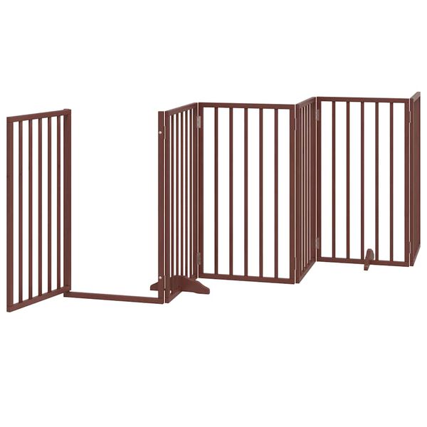 vidaXL Barri&egrave;re pour chien porte pliable 12 panneaux bois de peuplier
