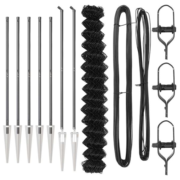 vidaXL Poteau de cl&ocirc;ture. Gris 10 x 1,5 m (maille 40 x 40 mm)