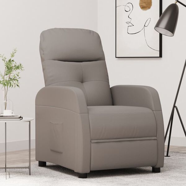 vidaXL Fauteuil inclinable Taupe Tissu