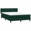 vidaXL Sommier &agrave; lattes de lit et matelas vert fonc&eacute; 160x220cm velours