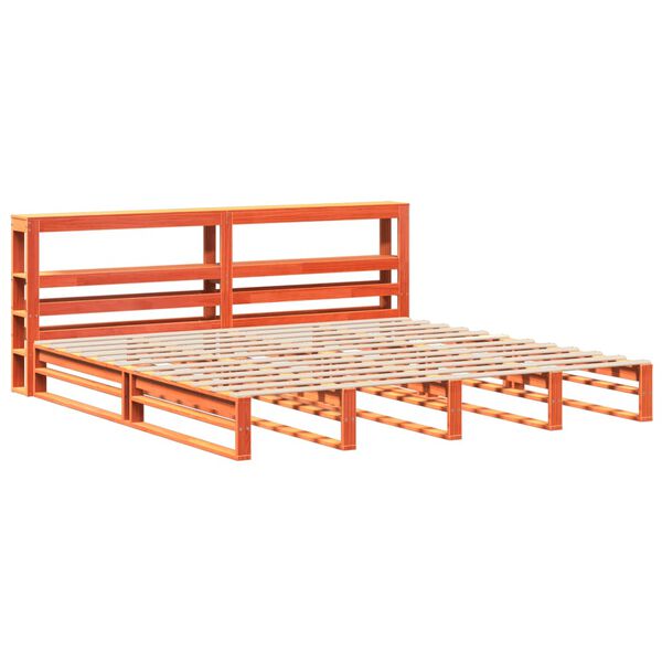 vidaXL Cadre de lit sans matelas cire marron 180x200cm bois pin massif