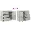 vidaXL Buffet avec tiroir gris b&eacute;ton 71x35x65 cm bois d'ing&eacute;nierie