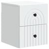 vidaXL Cabinet de chevet mural avec tiroir Blanc 33 x 34,5 x 40 cm