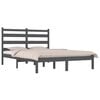 vidaXL Cadre de lit sans matelas gris bois massif 200x200 cm
