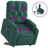vidaXL Fauteuil inclinable de massage Vert fonc&eacute; Tissu