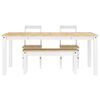 vidaXL Ensemble &agrave; manger PANAMA 4 pcs blanc bois de pin massif