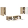 vidaXL Ensemble meuble TV 4 pcs Ch&ecirc;ne Sonoma Bois d'ing&eacute;nierie