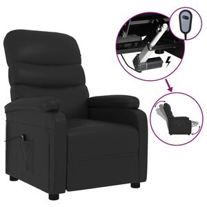 vidaXL Fauteuil inclinable &eacute;lectrique Noir Similicuir