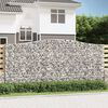 vidaXL Paniers &agrave; gabions arqu&eacute;s 9 pcs 400x30x180/200 cm Fer galvanis&eacute;