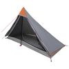 vidaXL Tente de randonn&eacute;e Gris et orange 222 x 85 x 125 cm