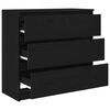 vidaXL Buffet ch&ecirc;ne noir 80x35x76 cm bois d'ing&eacute;nierie