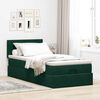 vidaXL Lit ottoman avec matelas vert foncé 120x190 cm velours