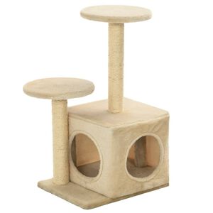 vidaXL Arbre &agrave; chat avec griffoir en sisal 60 cm Beige