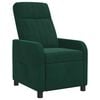 vidaXL Fauteuil inclinable Vert fonc&eacute; Velours (V)