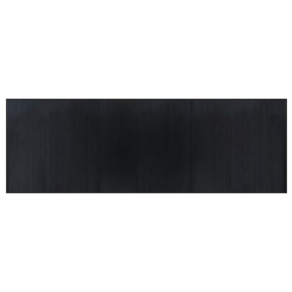 vidaXL Tapis rectangulaire noir 100x300 cm bambou