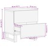vidaXL Cabinet de chevet avec tiroir 2 pcs Noyer 40 x 33 x 46 cm