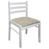 vidaXL Chaises à manger lot de 2 blanc hévéa solide et velours